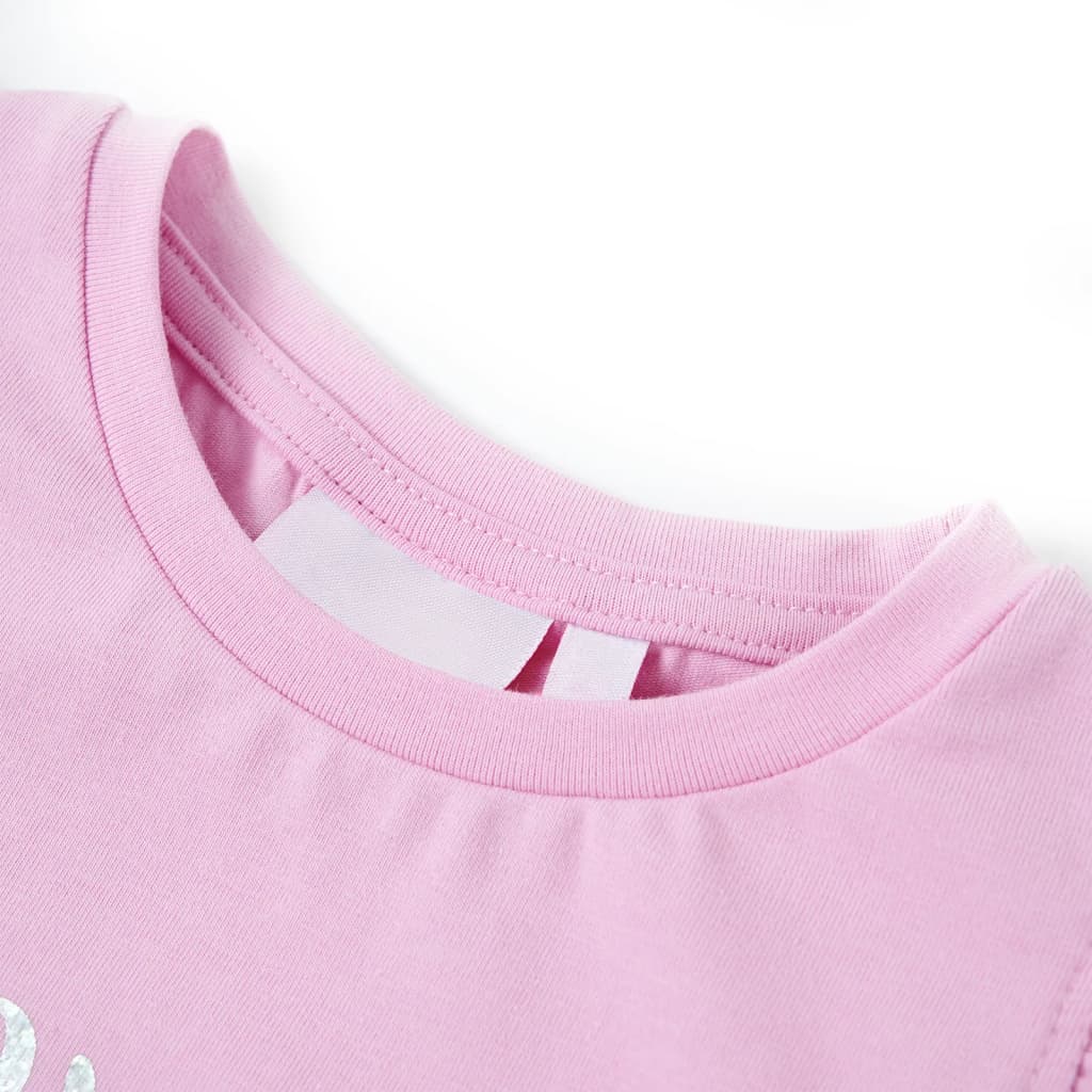 T-shirt para criança manga com folhos lilás 116
