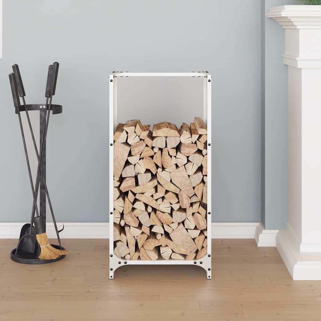 Suporte para lenha 40x30x80 cm aço laminado a frio branco