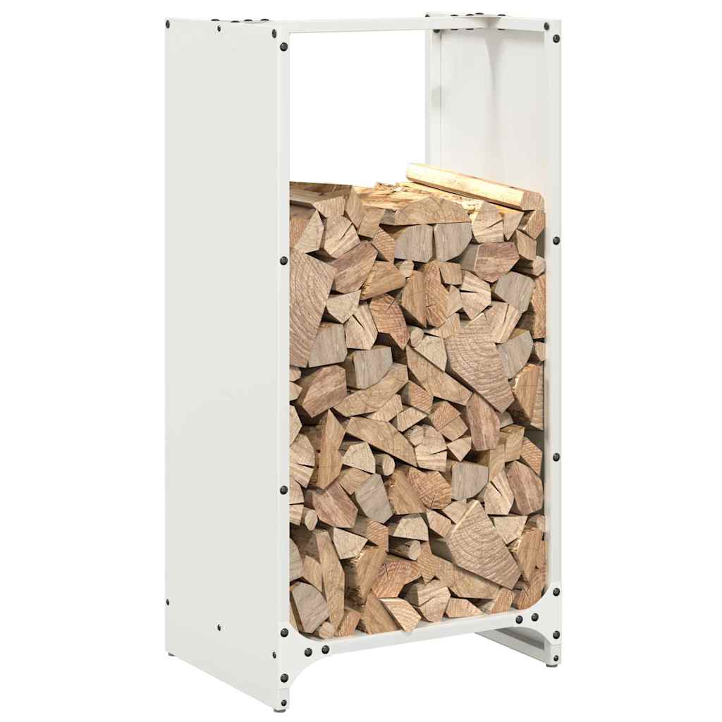 Suporte para lenha 40x30x80 cm aço laminado a frio branco