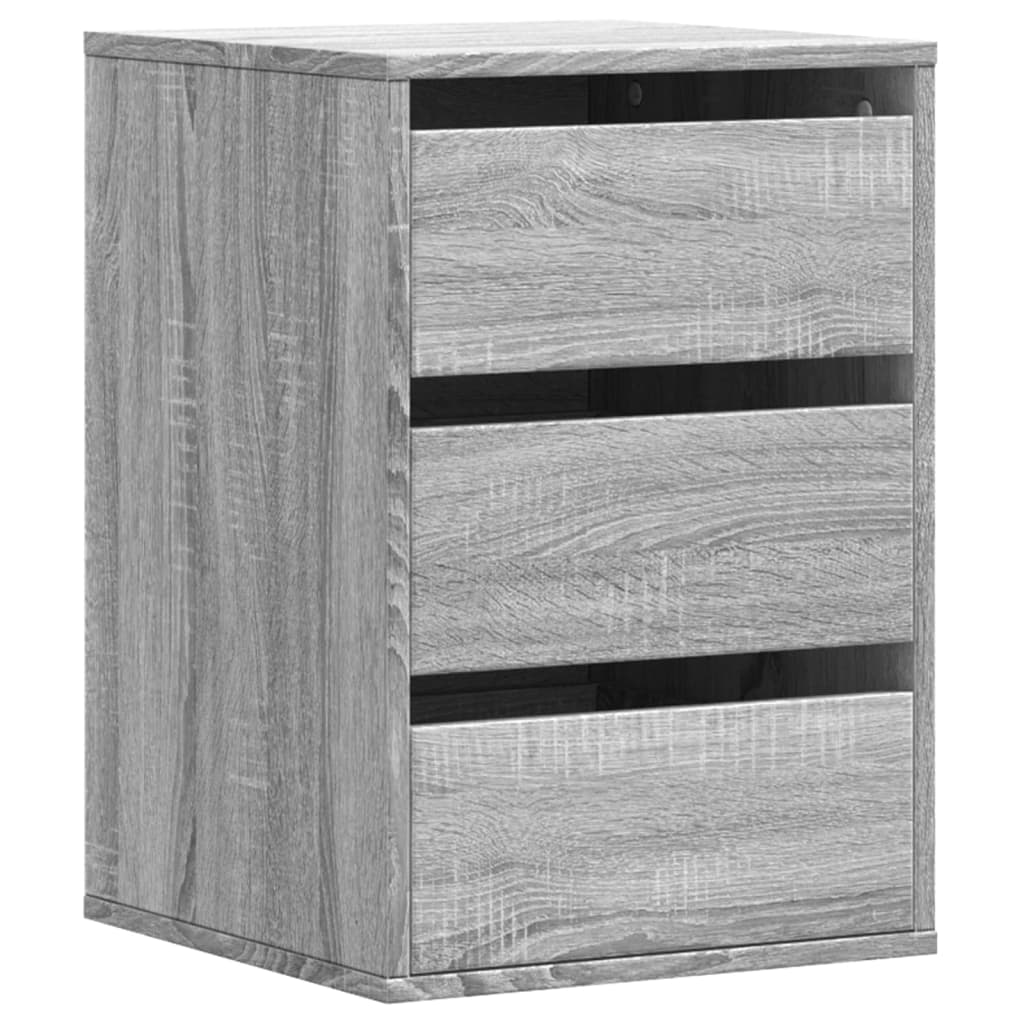 Cómoda 40x41x58 cm derivados de madeira cinzento sonoma