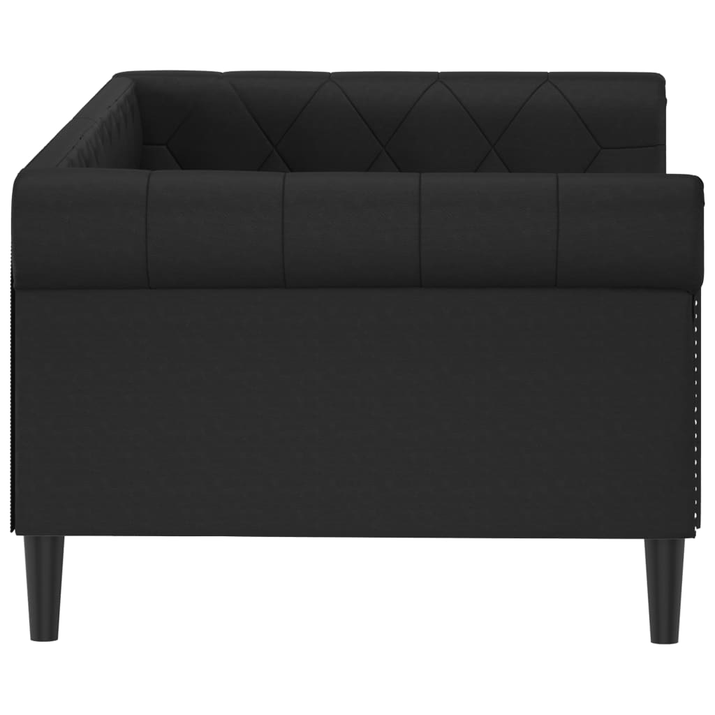 Sofá-cama 90x200 cm couro artificial preto