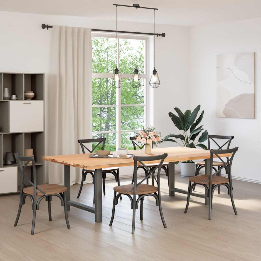 Pés para mesa de jantar antracite 2 peças 100x(72-73) cm aço