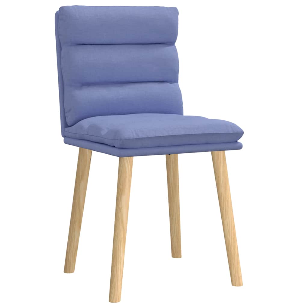 Cadeiras de jantar 2 pcs jeans tecido azul
