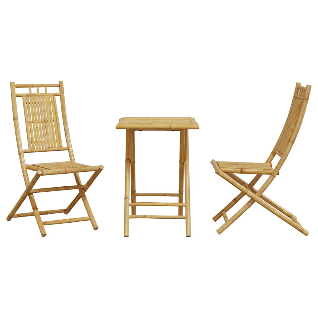 3 Pcs conjunto de bistrô em bambu