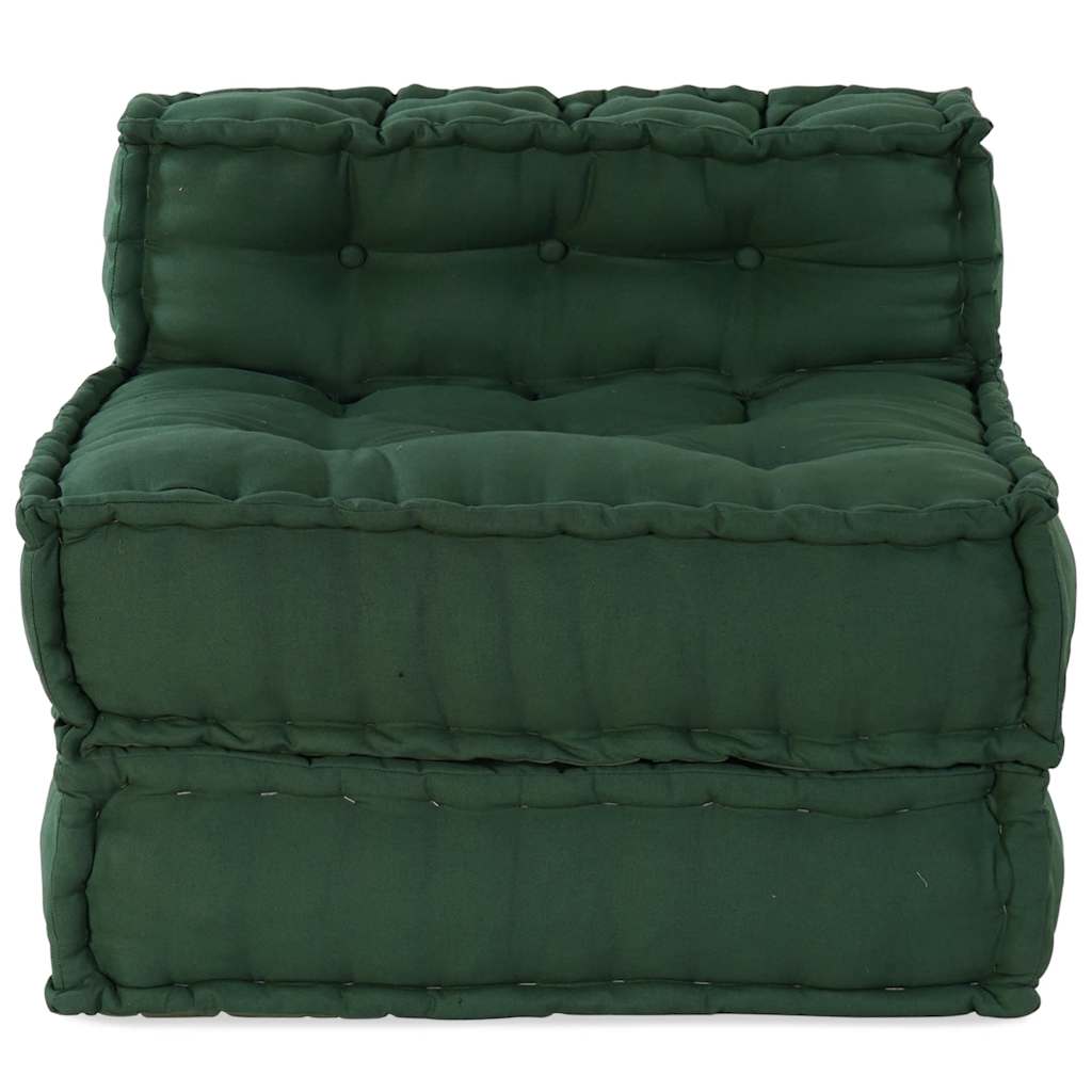 Unidade de sofá modular 70x70x54 cm tecido verde