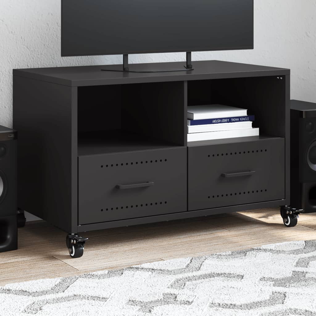Móvel de TV 68x39x43,5 cm aço preto