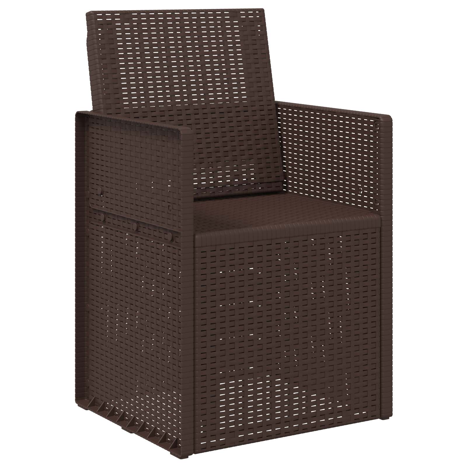 Cadeiras de jantar para jardim 2 unid. castanho PP