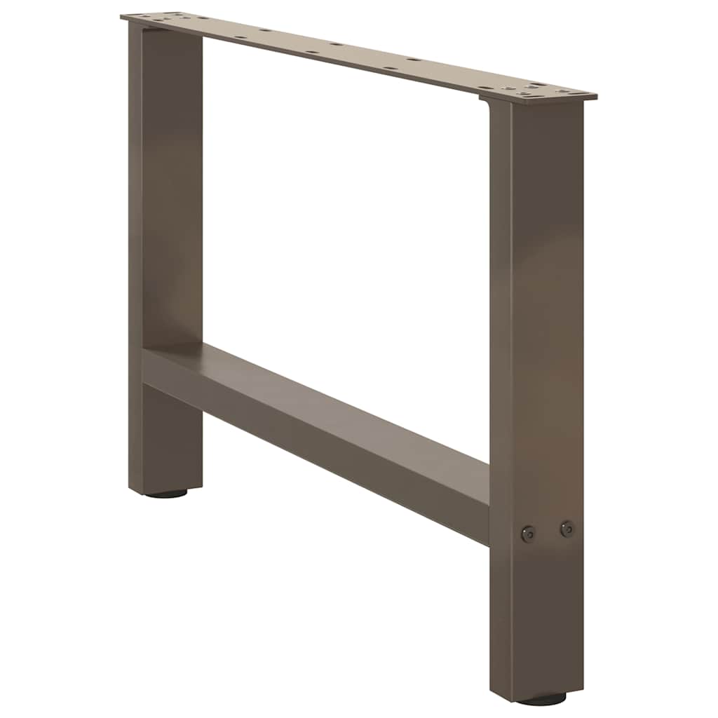 Pés para mesa de centro em aço natural, 2 peças, 70x (42-43) cm, aço