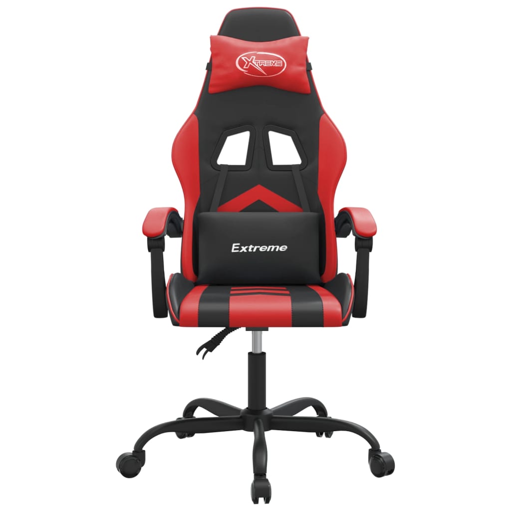 Cadeira de gaming couro artificial preto e vermelho