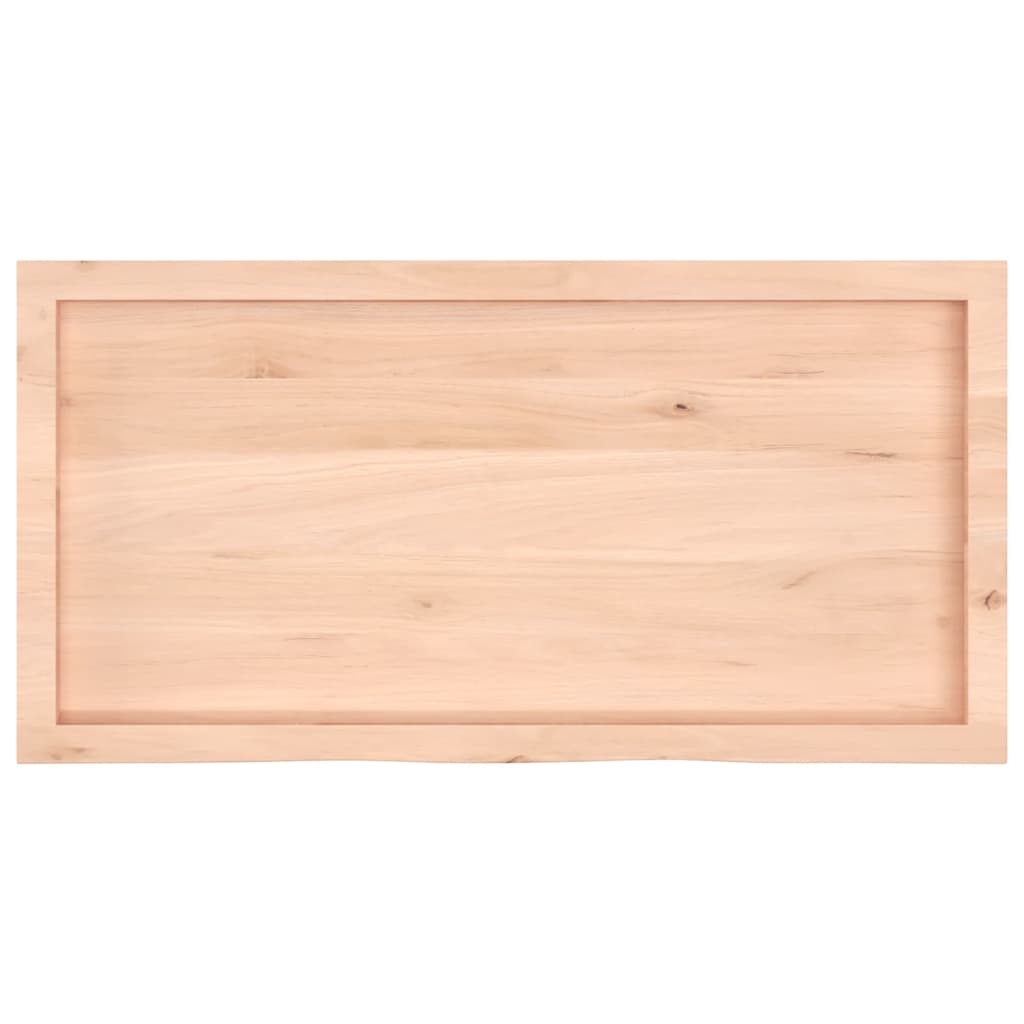 Tampo de mesa 100x50x(2-4) cm carvalho maciço não tratado