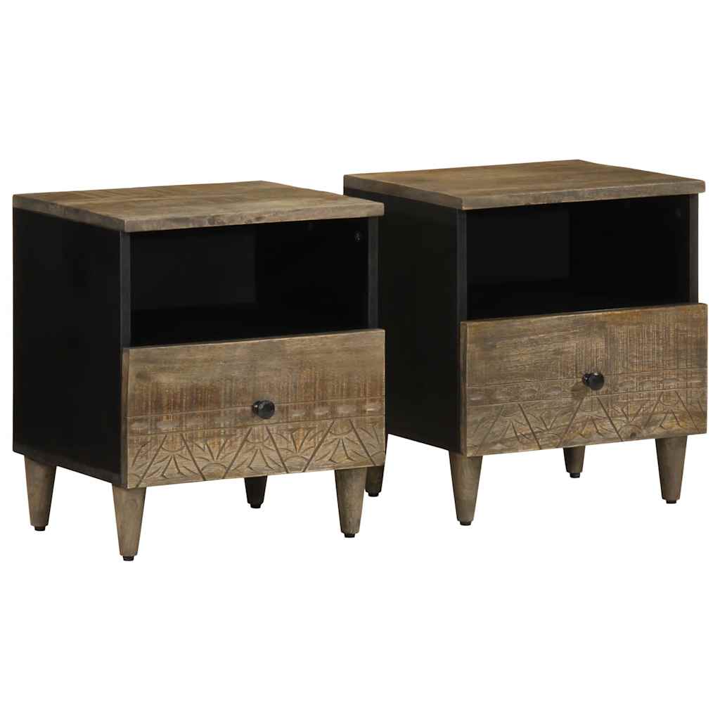 Mesas de cabeceira cinzento claro 2 pcs 40x33x46 cm