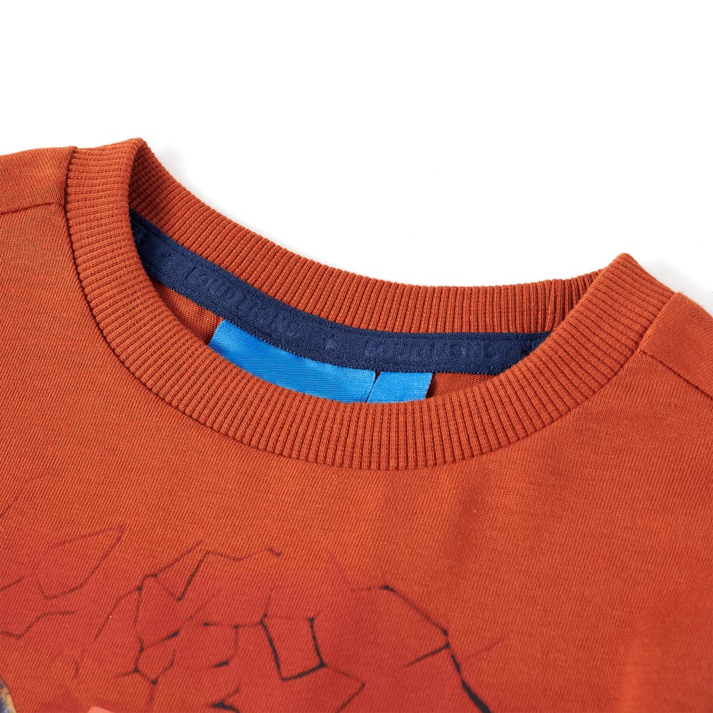T-shirt de manga comprida para criança ferrugem-claro 104