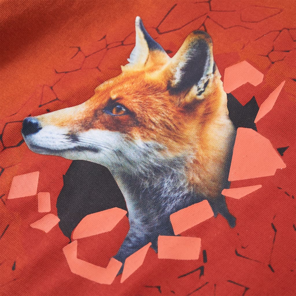 T-shirt de manga comprida para criança ferrugem-claro 104