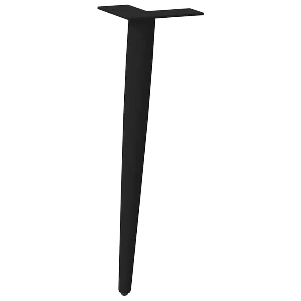 Pés para mesa de centro cônicos 4 peças preto 42-43 cm aço