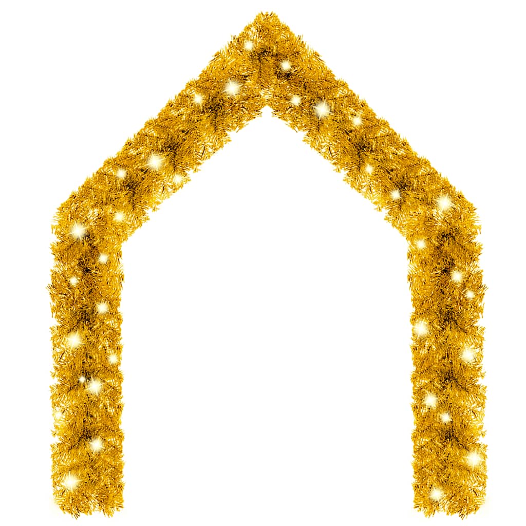 Grinalda de natal com luzes LED 10 m dourado
