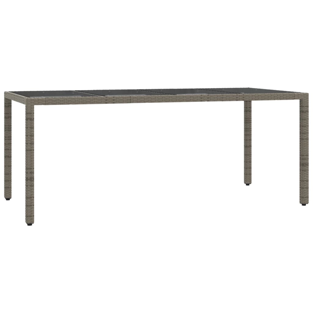 7 Pcs conjunto de jantar p/ jardim c/ almofadões vime PE cinza