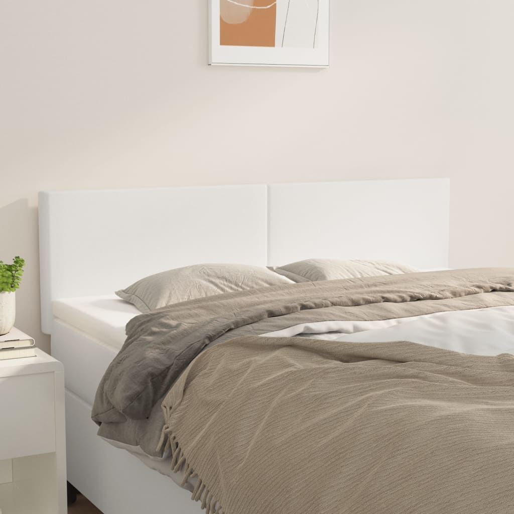 Cabeceiras branco 144x5x78/88 cm couro artificial