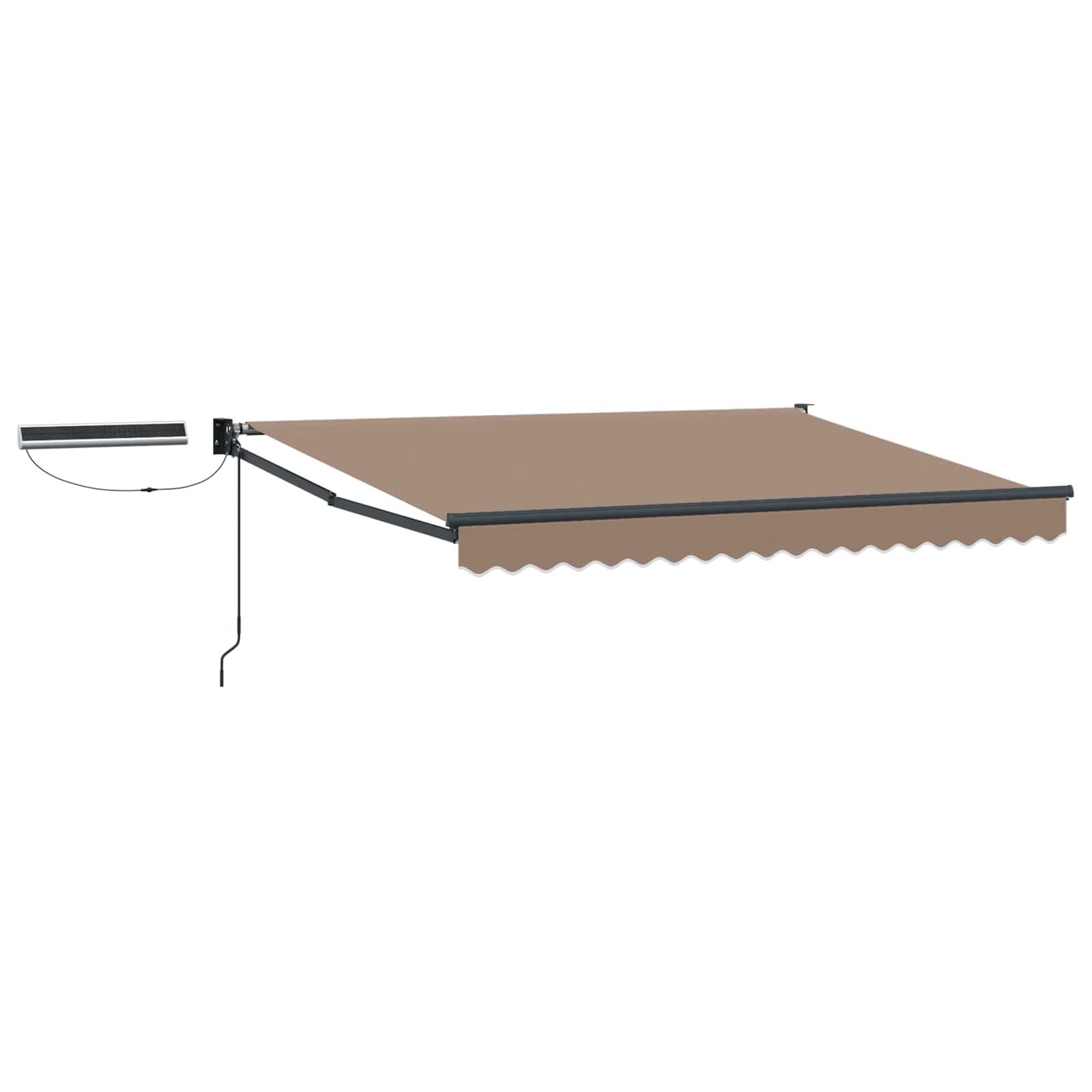 Toldo retrátil elétrico cinzento-acastanhado
