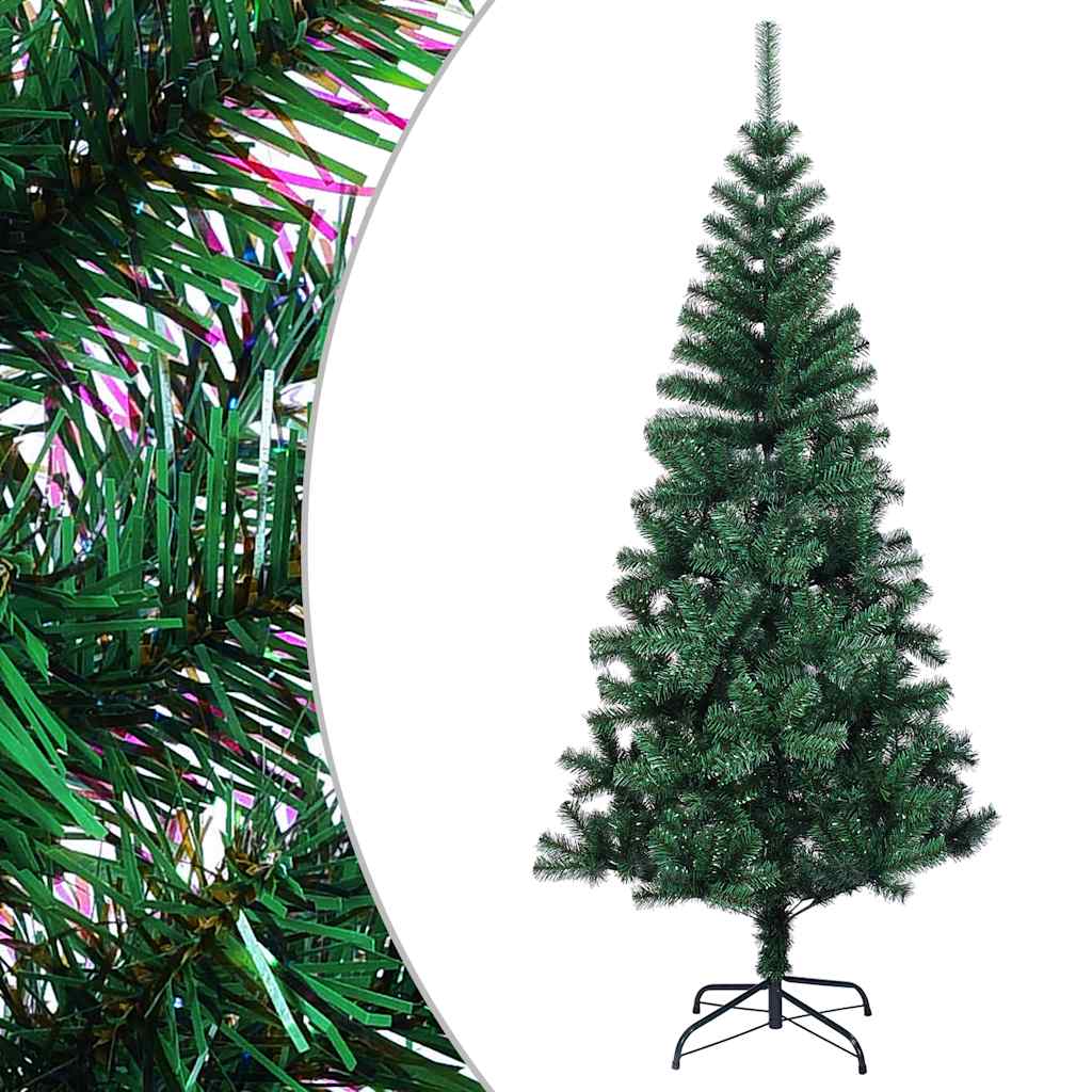 Árvore natal artificial c/ pontas iridescentes 120 cm PVC verde