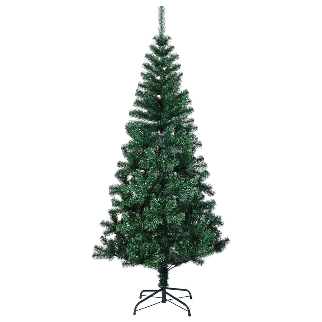 Árvore natal artificial c/ pontas iridescentes 120 cm PVC verde