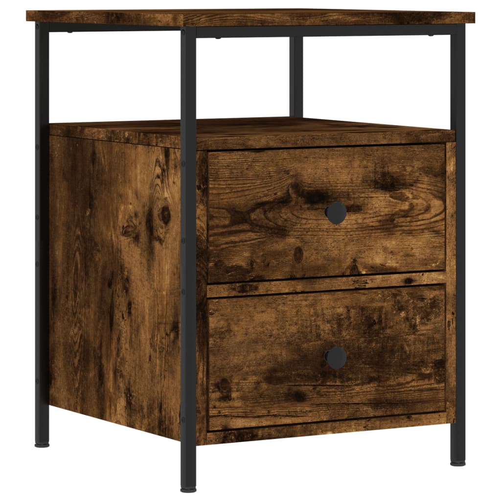 Mesa cabeceira 44x45x60 cm derivados de madeira carvalho fumado