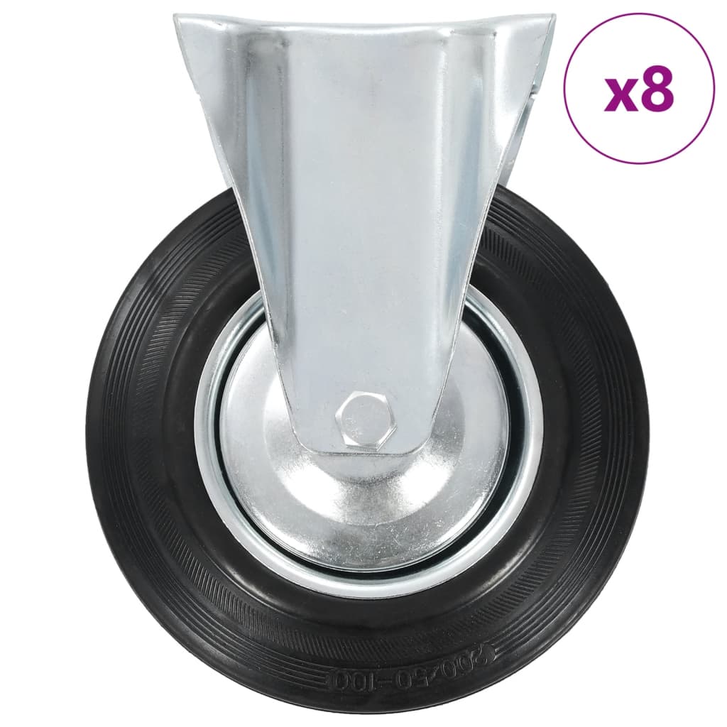 8 Pcs rodas fixas 200 mm