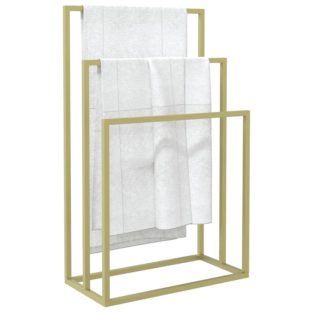 Toalheiro de pé 48x24x79 cm ferro dourado