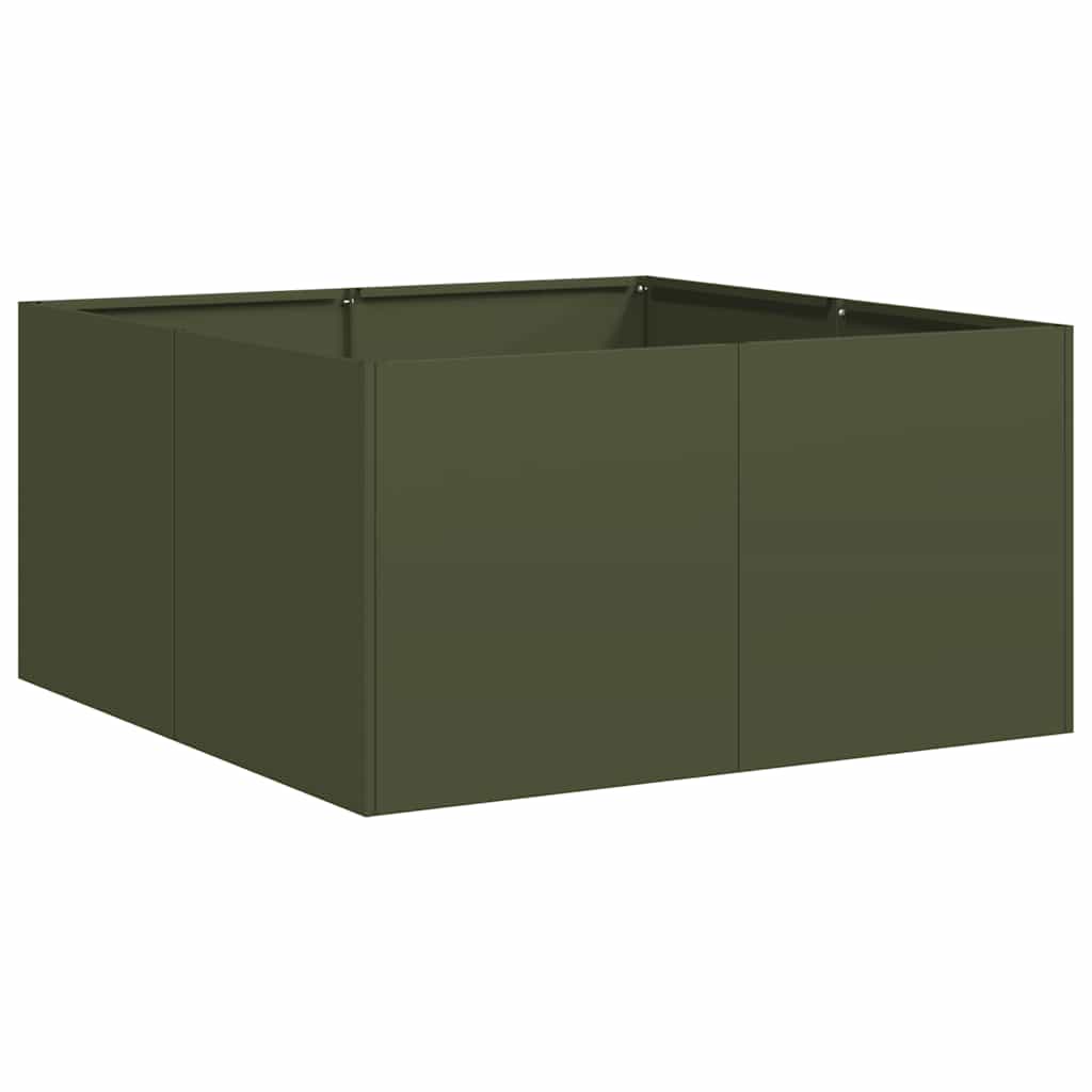 Vaso/floreira 80x80x40 cm aço laminado a frio verde