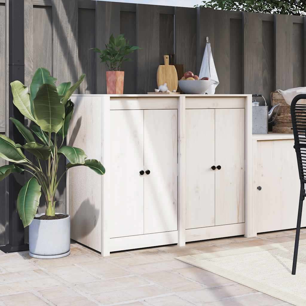 Portas cozinha p/ exterior meppel 2 pcs 50x9x82 cm pinho maciço branco