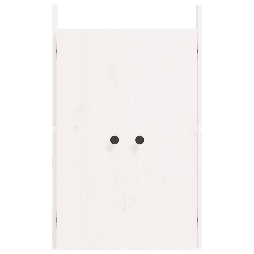 Portas cozinha p/ exterior meppel 2 pcs 50x9x82 cm pinho maciço branco