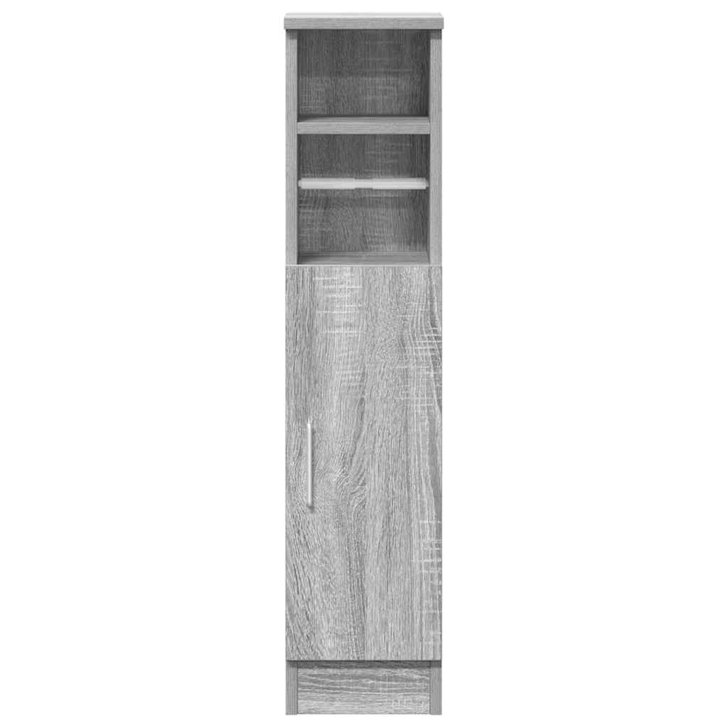 Móvel p/ casa banho c/ suporte rolos 20,5x22x90 cm sonoma cinza