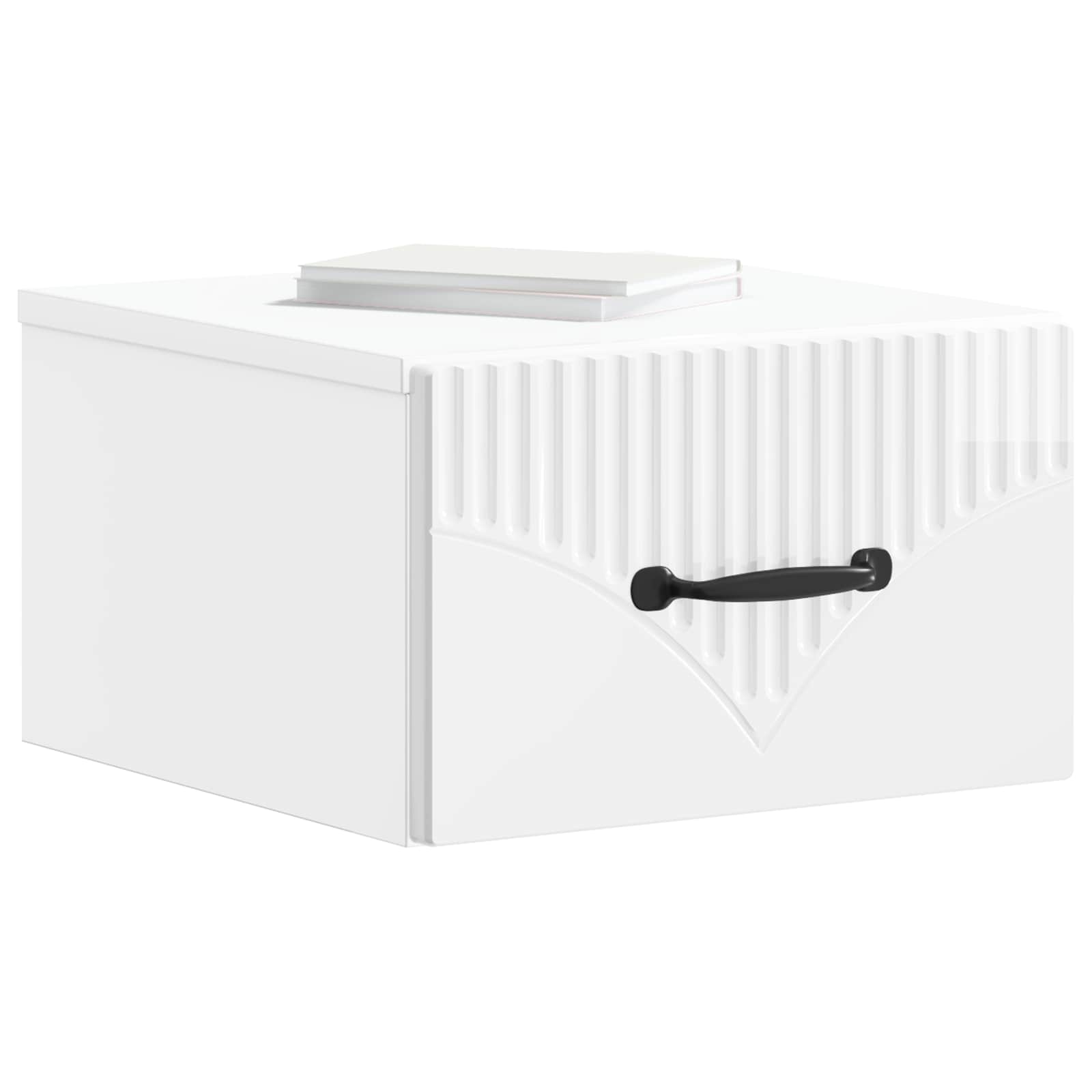 Gabinete de canto montado na parede 2 unid. branco brilhante