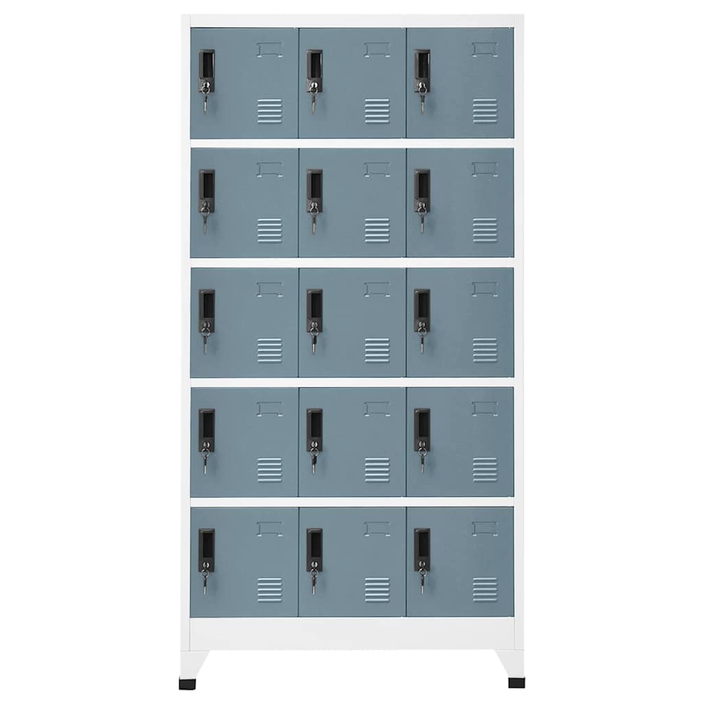 Cacifo 90x40x180 cm aço cinzento-claro e cinzento-escuro