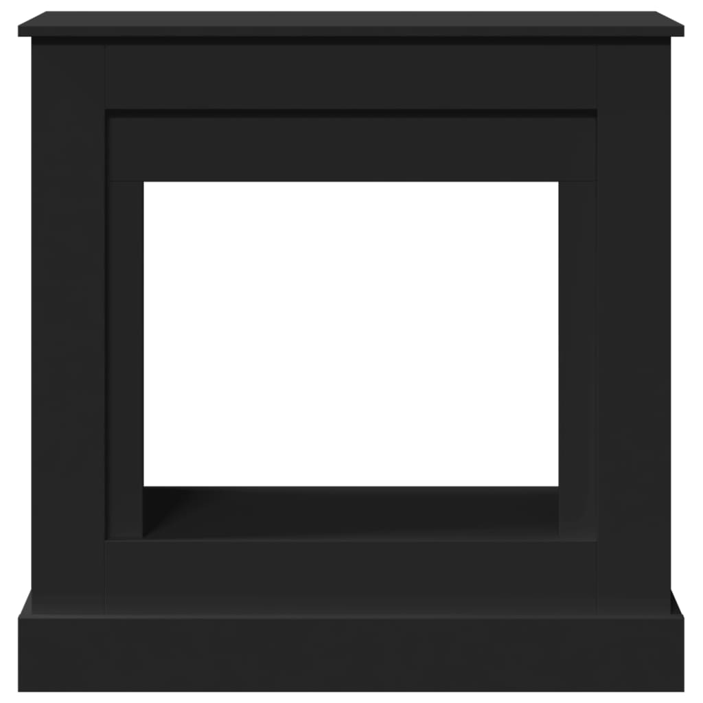 Cornija de lareira 90x30x90 cm derivados de madeira preto