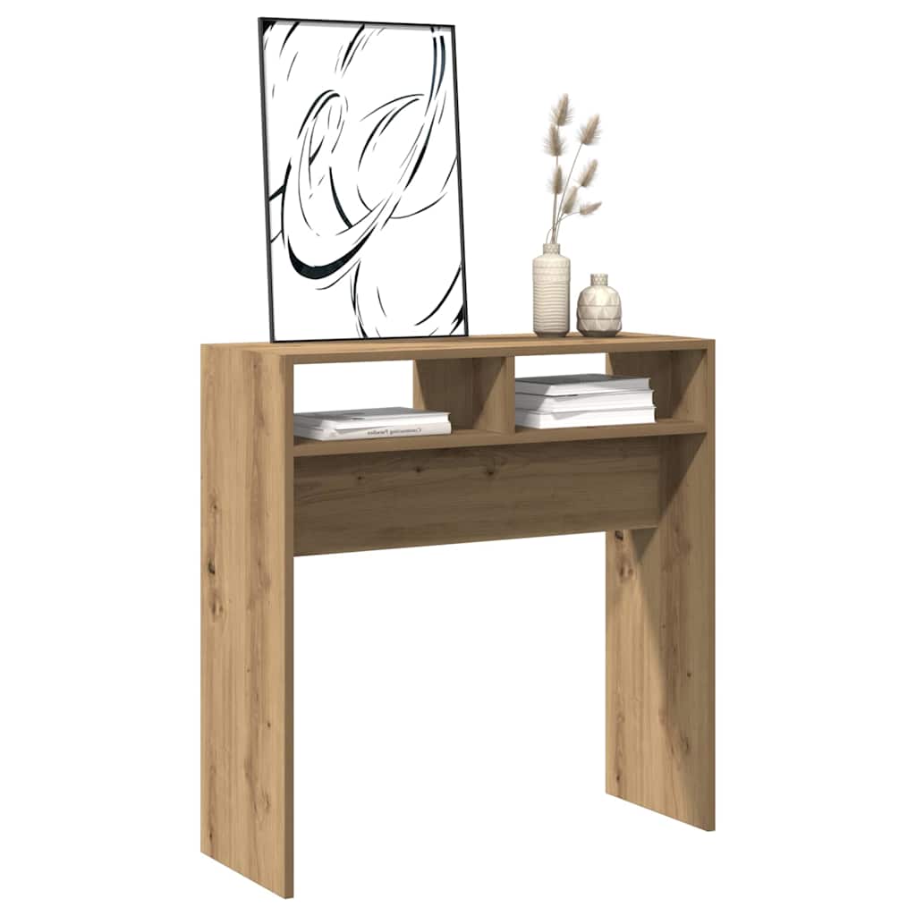 Mesa consola 78x30x80cm derivados de madeira carvalho artisiano