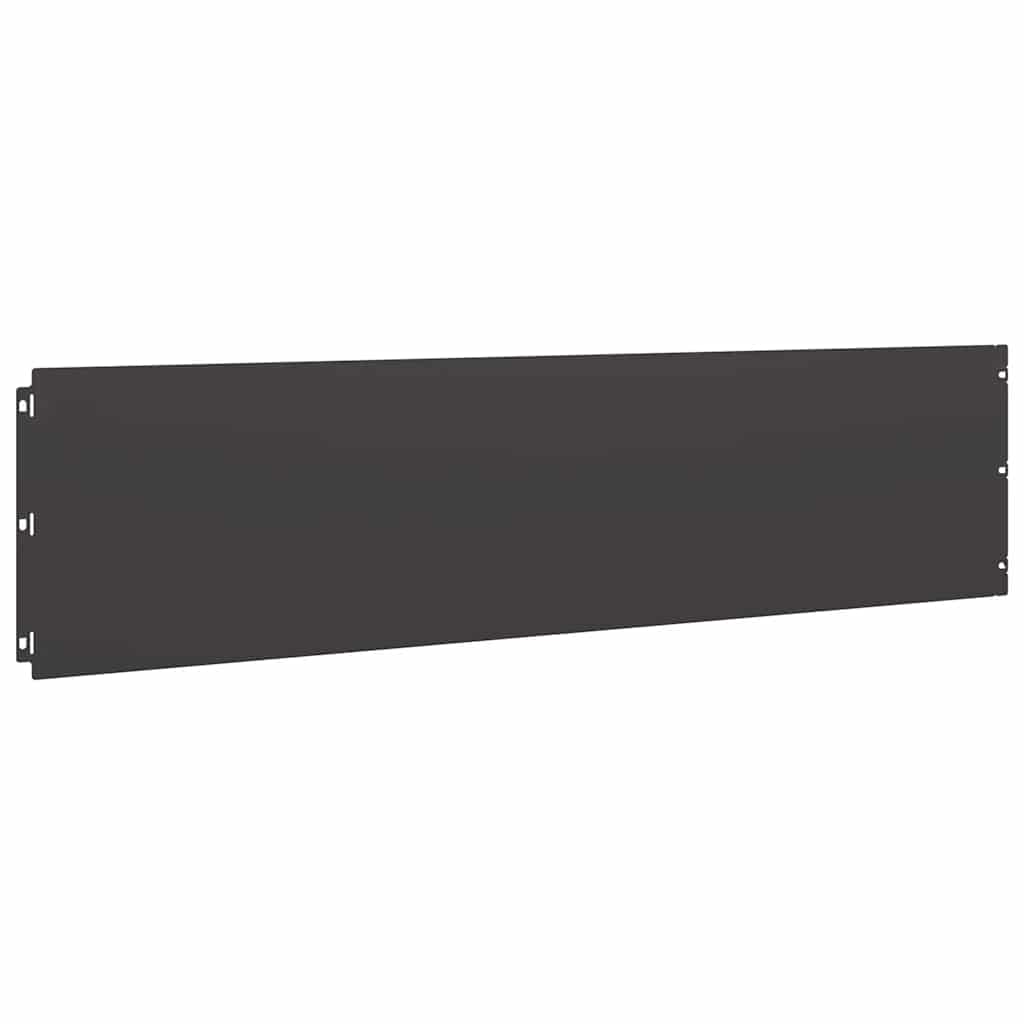 Orlas de relvado 20 pcs preto 25x103 cm aço laminado a frio
