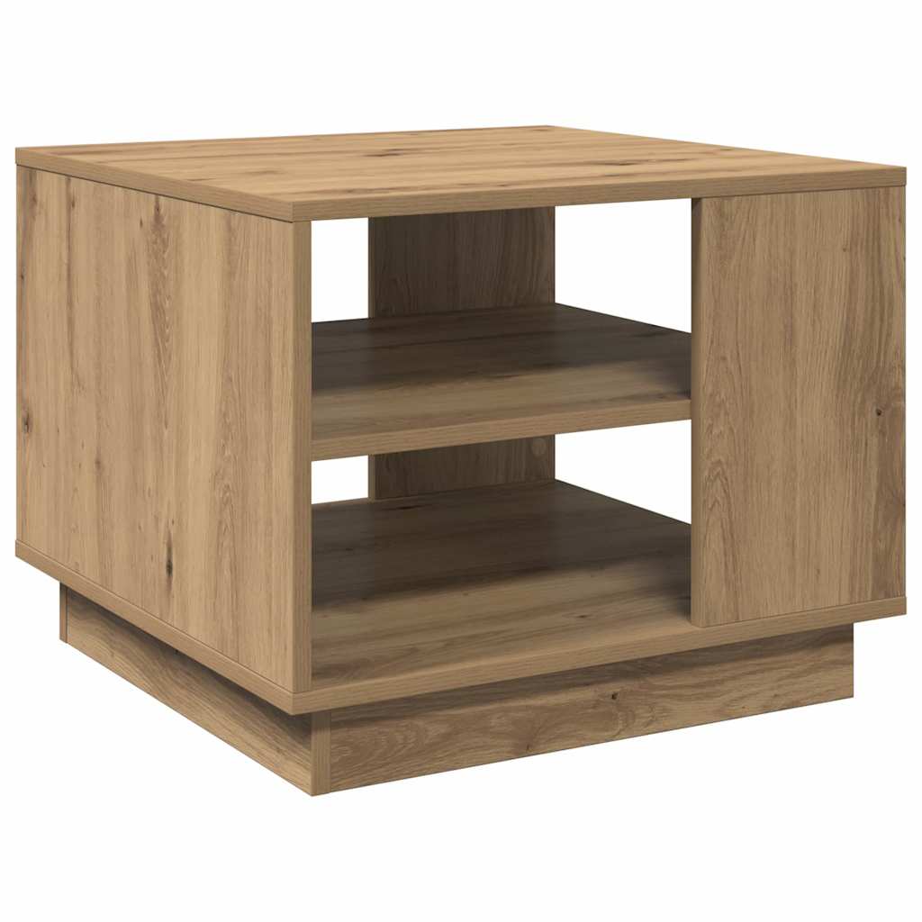 Mesa centro 55x55x42 cm derivados de madeira carvalho artisiano