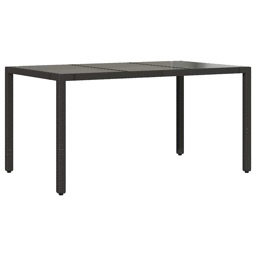 7 Pcs conjunto de bistrô p/ jardim c/ almofadões vime PE preto