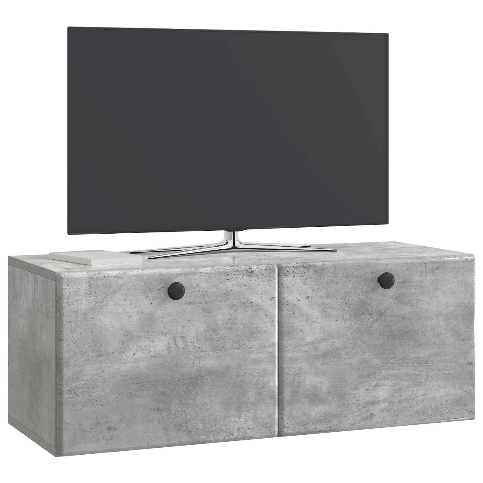 Gabinete de TV de parede 78,5 x 31 x 30 cm cinzento cimento