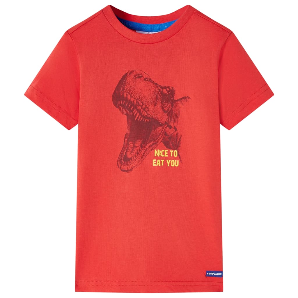 T-shirt para criança vermelho 128