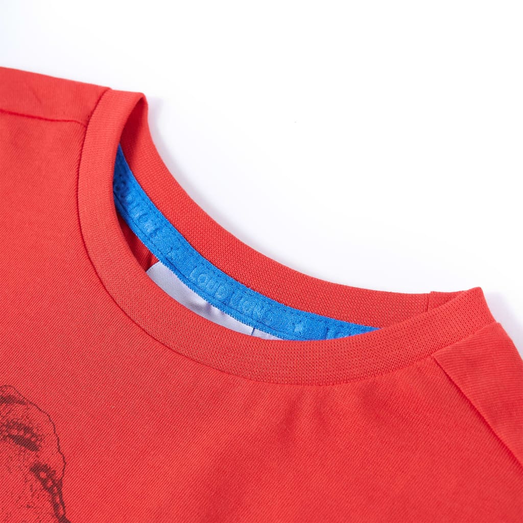 T-shirt para criança vermelho 128