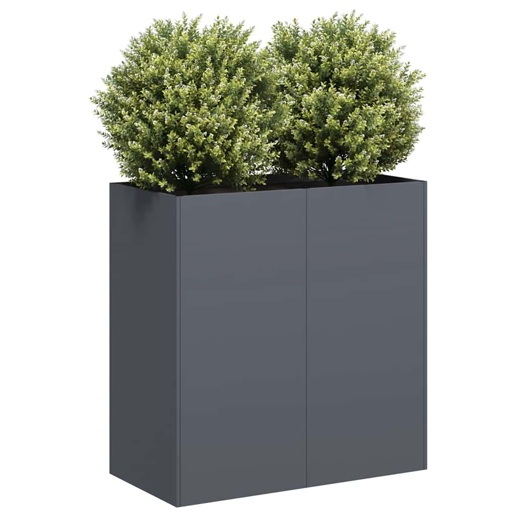 Vaso/floreira 80x40x80 cm aço laminado a frio antracite