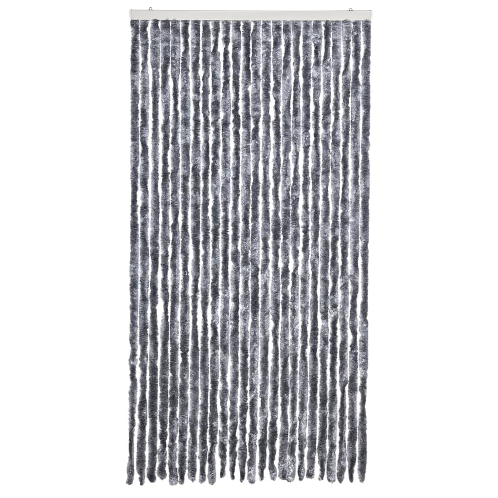 Cortina anti-insetos 100x220 cm chenille prateado