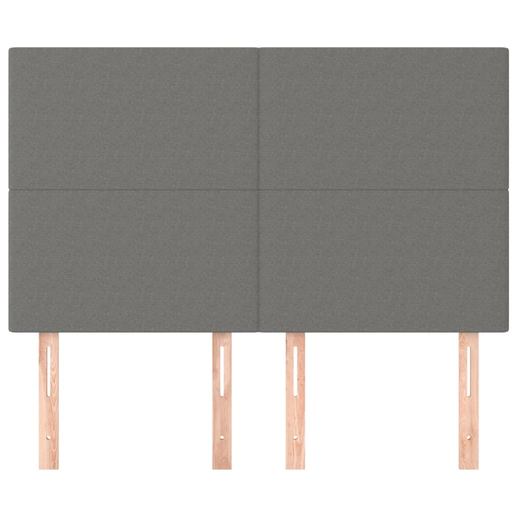 Cabeceira cinza escuro 144x5x118/128 cm tecido
