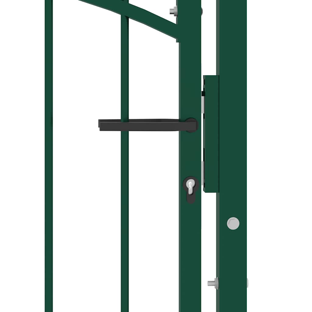 Portão de cerca emmen com topo arqueado, aço, 100x106 cm, verde