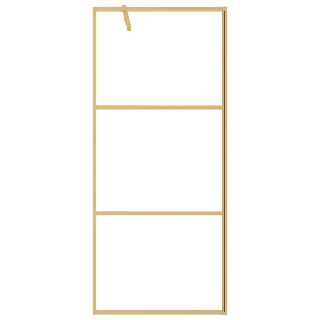 Divisória de chuveiro 90x195 cm vidro transparente esg dourado