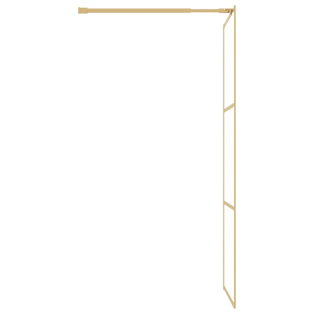 Divisória de chuveiro 90x195 cm vidro transparente esg dourado