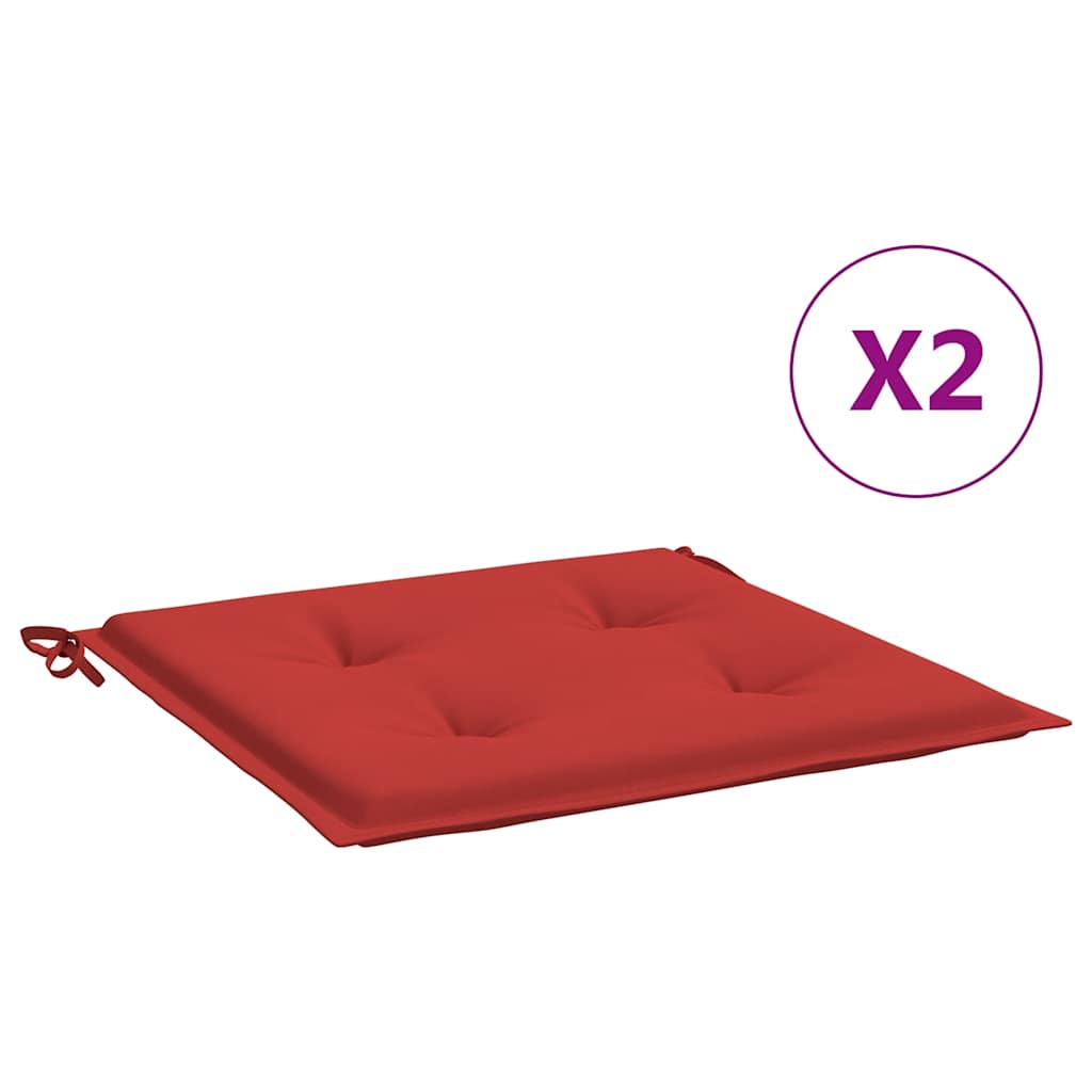Almofadões p/ cadeiras de jardim 2 pcs tecido oxford vermelho