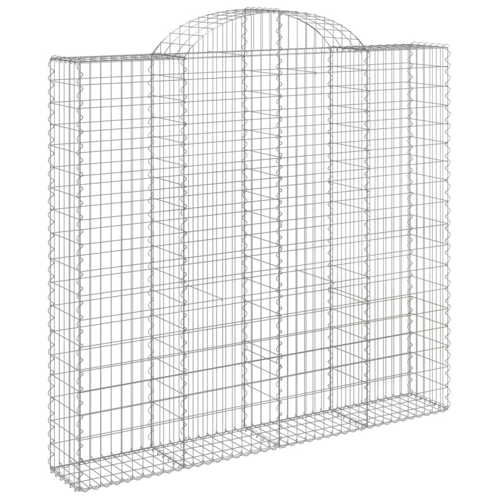 Cestos gabião arqueados 11 pcs 200x50x180/200 ferro galvanizado