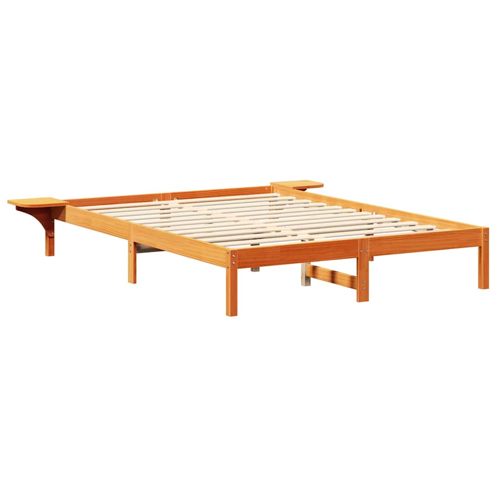 Estrutura da cama marrom cera 150 x 200 cm